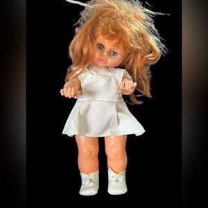 Rare Vintage Jesmar Girl Doll Red Hair and Blue Eyes